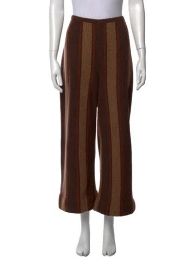 Pre-owned The Row Cashmere Wide Leg Pants In Brown