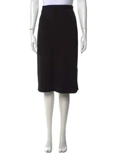 Pre-owned The Row Cason Midi Length Skirt In Black