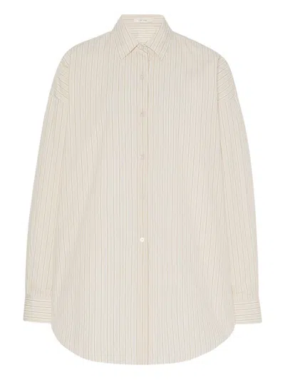 The Row Striped Caster Shirt In White