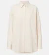 The Row Caster Oversized Striped Cotton-poplin Shirt In Off-white
