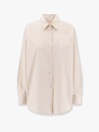 The Row Camisa Caster Rayas Naranja Be In Neutral