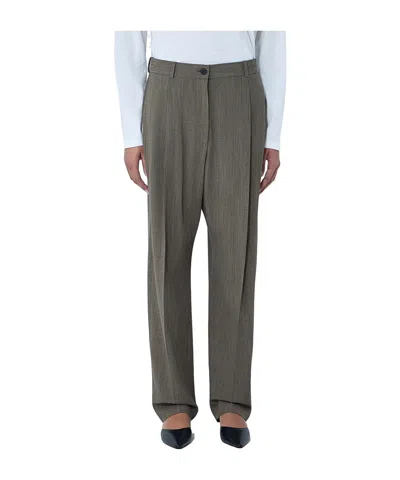 The Row Casual Pants With Belt Loops In Gray