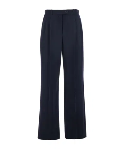 The Row Casual Pants With Belt Loops In Blue