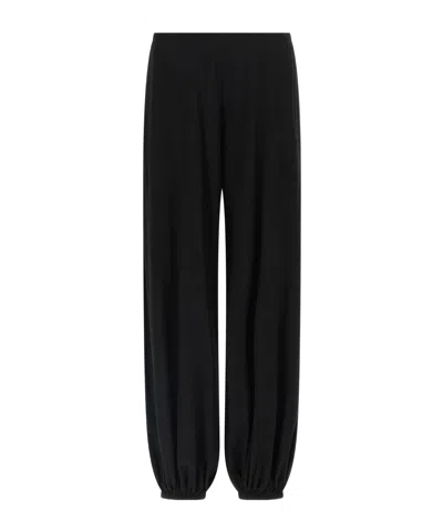 The Row Casual Pants With Elastic Waist In Black