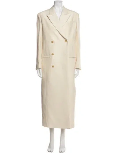 Pre-owned The Row Catena Wool Coat In Neutral