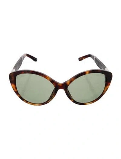 Pre-owned The Row Cat-eye Tinted Sunglasses In Brown