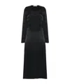 The Row Cati Dress In Cupro In Black
