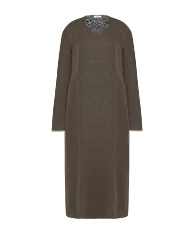 The Row Catia Dress In Cotton In Brown