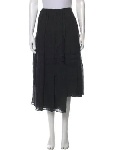Pre-owned The Row Cayden Midi Length Skirt In Black