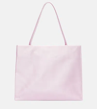 The Row Cecily Medium Satin Tote Bag In Pink