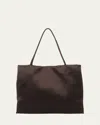 The Row Cecily Top-handle Bag In Soft Satin In Brown