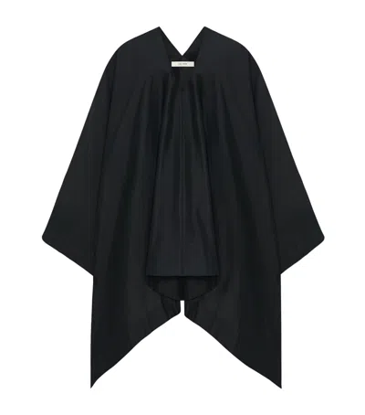 The Row Cedar Cotton-silk Top In Black
