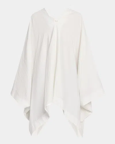 The Row Cedar Handkerchief Poncho Top In Transparent