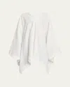The Row Cedar Handkerchief Poncho Top In White