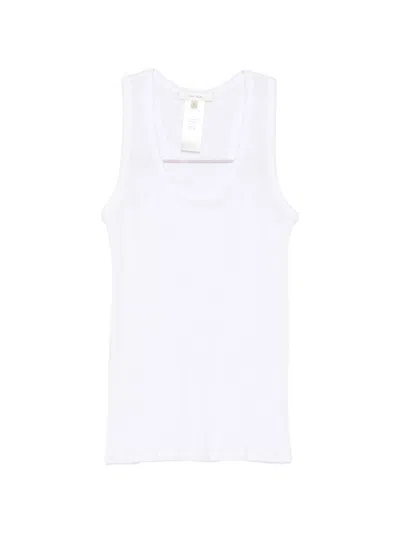 The Row Cendrea Ribbed Racerback Tank Top In White