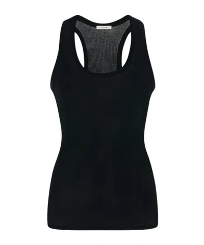 The Row Cendrea Ribbed Jersey Racerback Tank Top In Animal Print