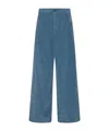 The Row Chan Cotton Corduroy Wide-leg Pants In Blue