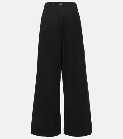 The Row Women's Chan Wide-leg Corduroy Pants In Black