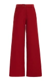 The Row Chan High-rise Wide-leg Jeans In Red