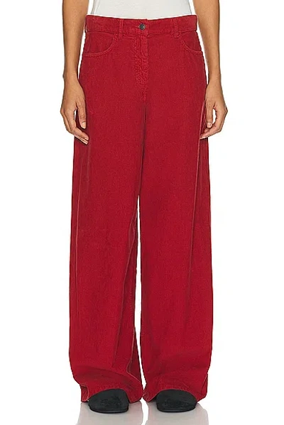 The Row Chan Pant In Red