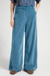 The Row Chan Cotton Corduroy Wide-leg Pants In Sugar Paper