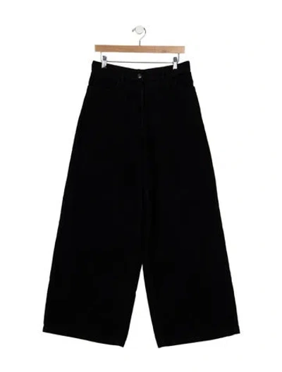 Pre-owned The Row Chan Wide Leg Jeans In Black