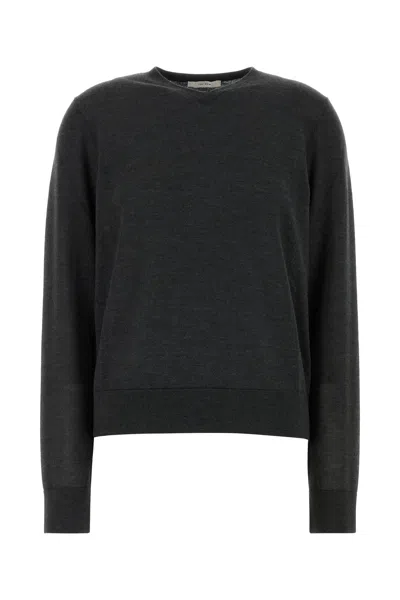 The Row Cashmere Blend Ondre Crew Neck Sweater In Gray