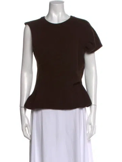 Pre-owned The Row Charlise Top Cashmere Sweater In Brown