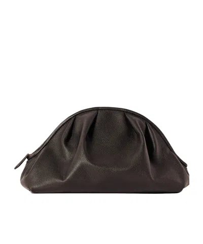 The Row Charlotte Clutch In Brown