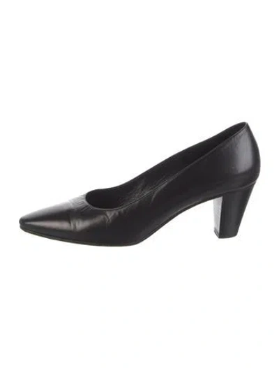 Pre-owned The Row Charlotte Leather Pumps In Black