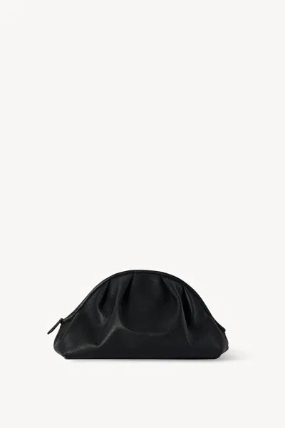 The Row Charlotte Pleated Clutch Black