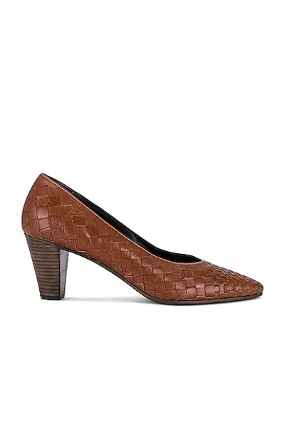 The Row Charlotte Woven Leather Pumps In Brown