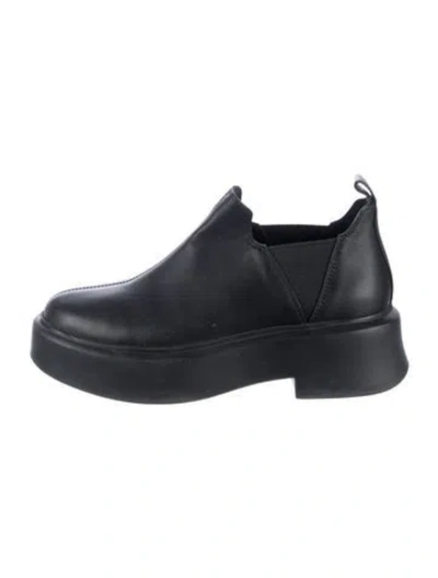 Pre-owned The Row Chelsea Leather Chelsea Boots In Black/blue