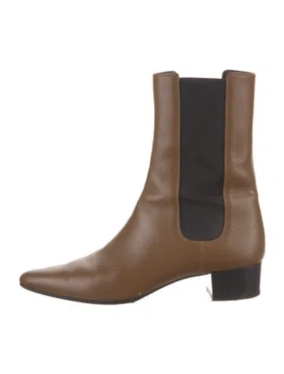 Pre-owned The Row Chelsea Leather Chelsea Boots In Multi