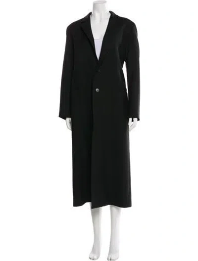 Pre-owned The Row Chevil Virgin Wool Trench Coat In Black