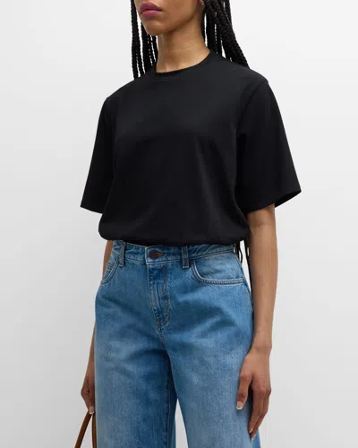 The Row Chiara Jersey T-shirt In Black