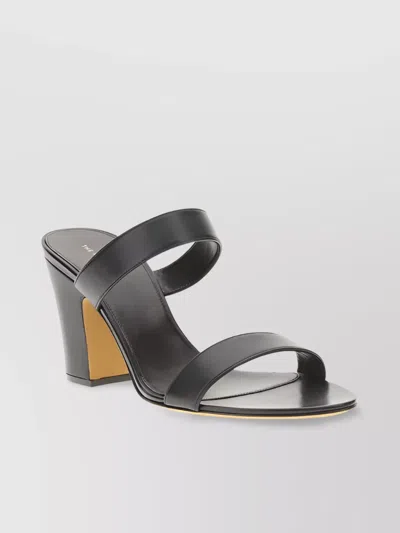 THE ROW CHIC LEATHER BLOCK HEEL
