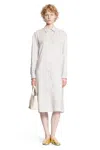 The Row Chihiro Shirt Dress In Silk In Gray