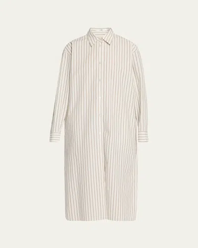 The Row Chihiro Striped Midi Shirtdress