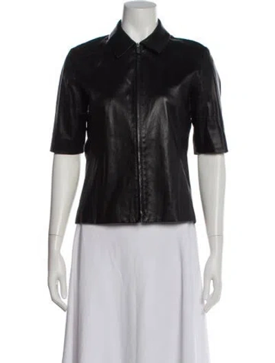 Pre-owned The Row Chloe Lambskin Jacket In Black