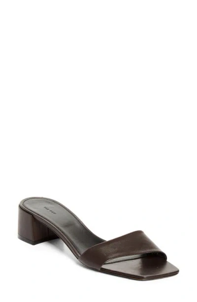 The Row Chocolate Block Heel Sandal In Brown