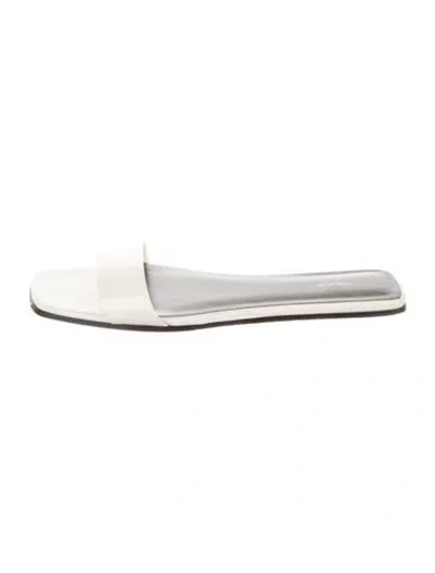 Pre-owned The Row Chocolate Leather Slides In Neutral