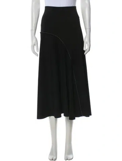 Pre-owned The Row Chouli Midi Length Skirt In Black