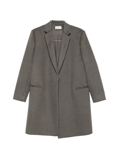 The Row Ciel Notched-lapels Single-breasted Coat In Gray