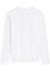 The Row Kabira Textured Cotton Long-sleeve T-shirt In White