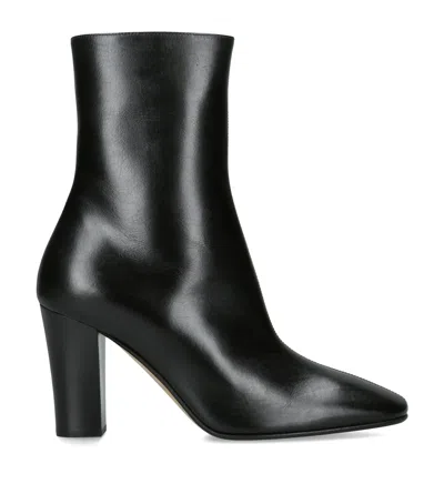 The Row Cindy Leather Ankle Boots 85 In Multi
