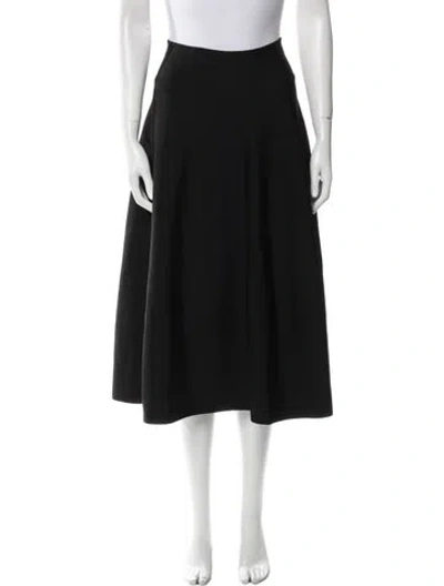 Pre-owned The Row Cindy Midi Length Skirt In Black