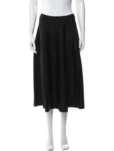 Pre-owned The Row Cindy Midi Length Skirt In Black