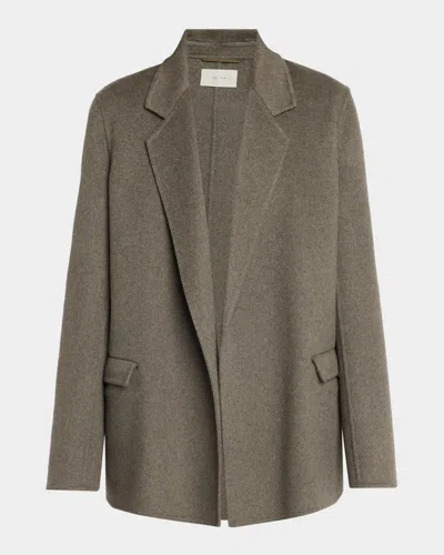The Row Cinna Cashmere-silk Jacket In Gray
