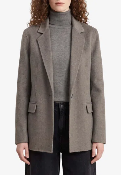 The Row Cinna Driftwood Cashmere Jacket In Gray